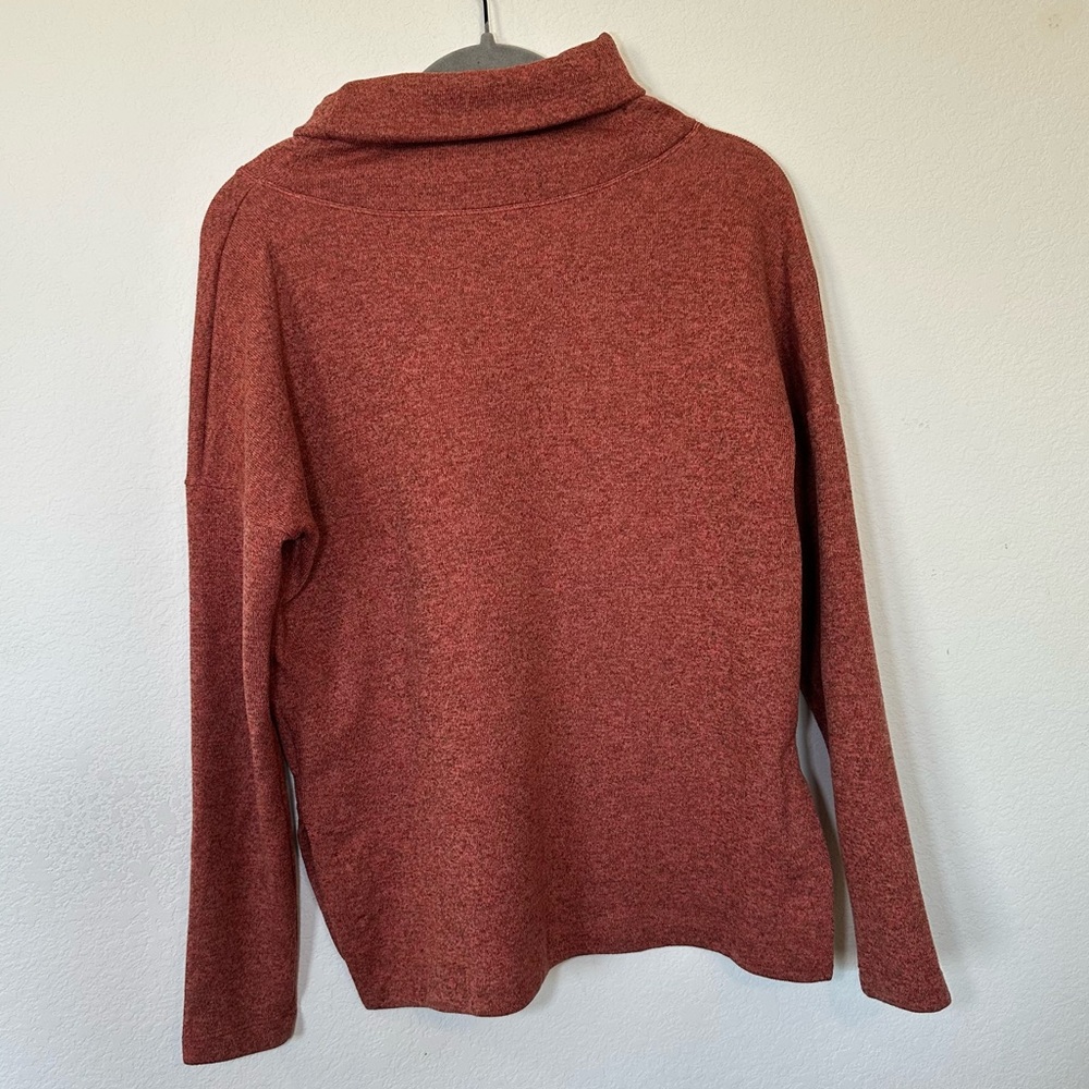 Arc'teryx Womans Laina Sweater small EUC mock turtleneck heather rust base layer - Picture 7 of 8